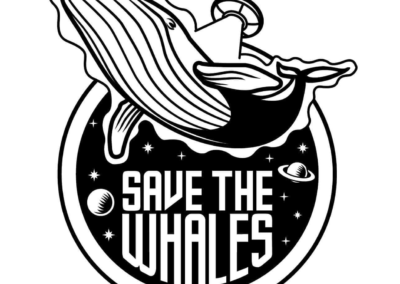 save the whales b+w